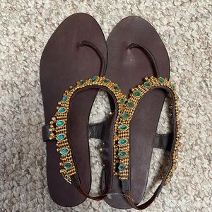 Bejeweled sandals